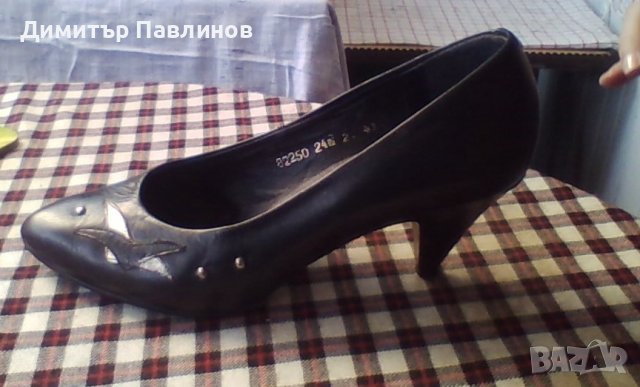 Дамски обувки ,естествена кожа  ,цвят бял и черен ,нови , снимка 12 - Дамски елегантни обувки - 41842631
