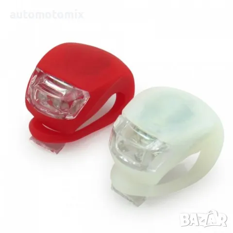 Фар и стоп за велосипед,СИЛИКОНОВИ, 2БР.КОМПЛЕКТ - 2380