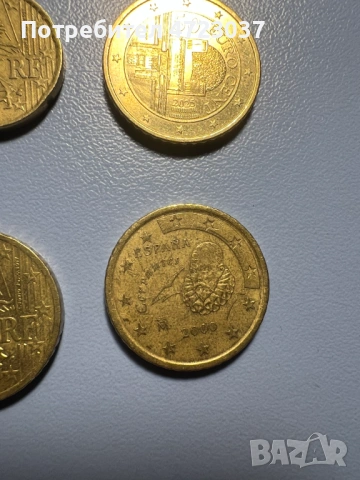 Евро монети от различни години, използвани, но добре запазени. , снимка 6 - Нумизматика и бонистика - 53391427