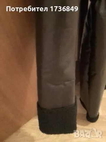 Черно кожено палто , снимка 4 - Палта, манта - 47767254