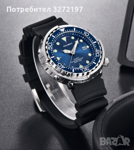 2023 FOXBOX спортен кварцов часовник,водоустойчив,подвижен безел, дата, снимка 2 - Мъжки - 41066086