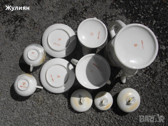  ЯПОНСКИ ПОРЦЕЛАНОВ СЕРВИЗ ЗА КАФЕ , снимка 4 - Антикварни и старинни предмети - 41606143