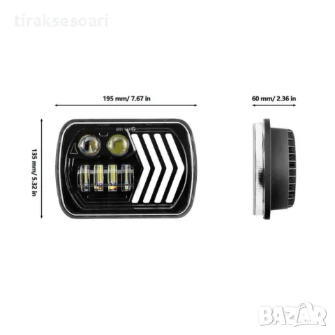 НОВИ Универсални LED Фарове за джип Jeep Cherokee XJ, Jeep Wrangler YJ, снимка 3 - Аксесоари и консумативи - 47841324