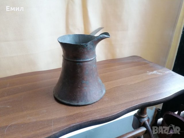 Голямо старо медно джезве, снимка 2 - Колекции - 35881701