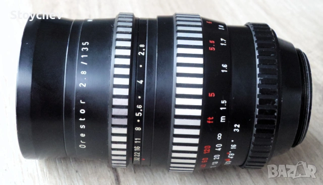 Обектив Meyer-Optik Görlitz 135 mm f/2.8 резба М42, снимка 2 - Обективи и филтри - 53613943