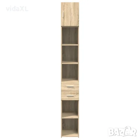 vidaXL Тесен шкаф, сонома дъб, 30x42,5x225 см, инженерно дърво, снимка 4 - Бюфети - 56146897