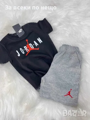 Nike Jordan Детски Памучен Еластичен Летен Къс Комплект Найк Джордан Код B339, снимка 2 - Детски комплекти - 50431030
