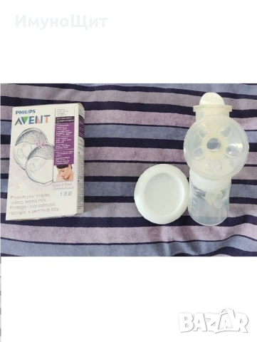 Силиконови колектори за кърма + помпа за кърма – комплект, снимка 2 - Аксесоари за кърмачки - 53673564