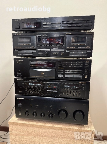 🔊Ретро аудио система сет PIONEER - усилвател, CD плеър, двукасетъчен дек, еквалайзер и тунер 🔊