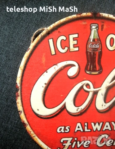 Винтидж дървена табела Кока Кола Coca Cola, снимка 3 - Антикварни и старинни предмети - 53779853