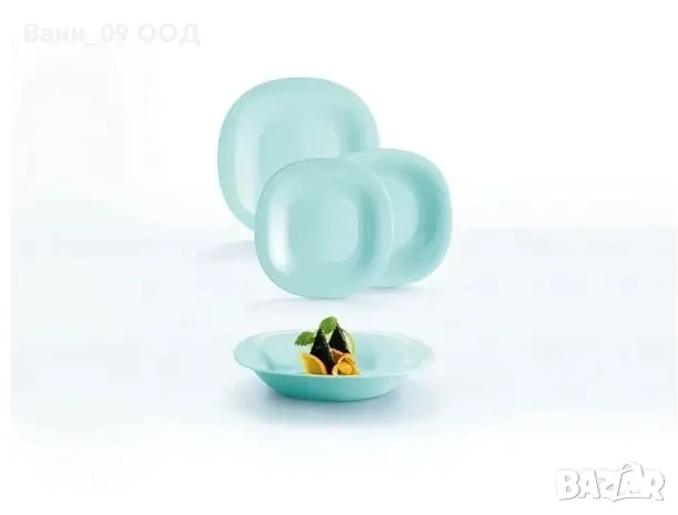 Сервиз за хранене в цвят тюркоаз , снимка 2 - Сервизи - 47581705