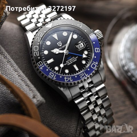 PAGANI DESIGN автоматичен часовник с Японски механизъм SEIKO NH34 GMT,стъкло сапфир,водоустойчив , снимка 1 - Мъжки - 42204968