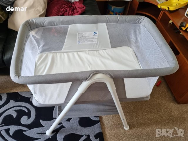 Bellababy, бебешко креватче, лек и дишащ мрежест дизайн, (сиво), снимка 9 - Бебешки легла и матраци - 44385982