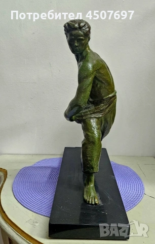 Бронзова Скулптора, Александър Келети 1930г. , снимка 7 - Антикварни и старинни предмети - 53013467