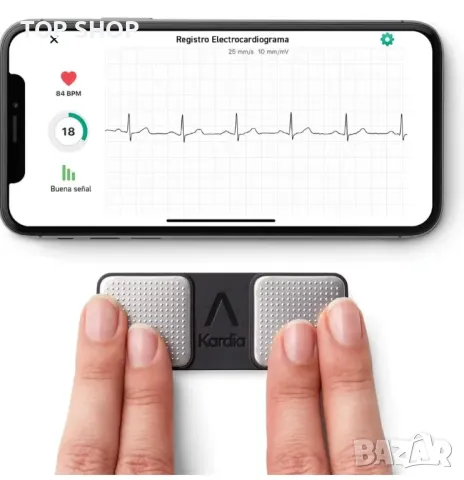 KardiaMobile Персонален ЕКГ монитор с 1 отвеждане – Запис у дома – Открива AFib и нередовни аритмии, снимка 5 - Тримери - 48926965