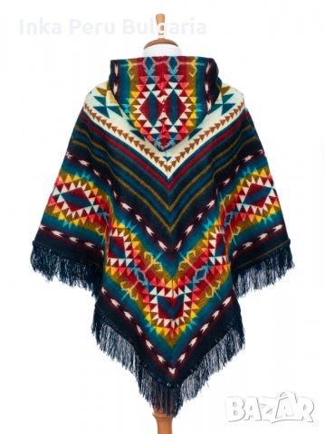 Автентично еквадорско дамско вълнено пончо, различни цветове, снимка 4 - Блузи с дълъг ръкав и пуловери - 35855910