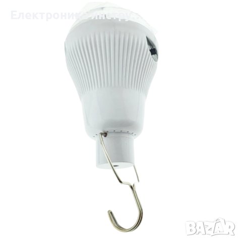 LED лампа с подвижен соларен панел, GR-020, кука, дължина на кабела 2.6m, бутон за управление, бял, снимка 4 - Лед осветление - 42389228