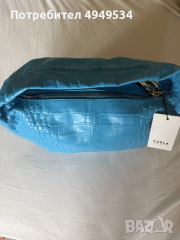 Furla синя чанта (чисто нова), снимка 3 - Чанти - 56075133