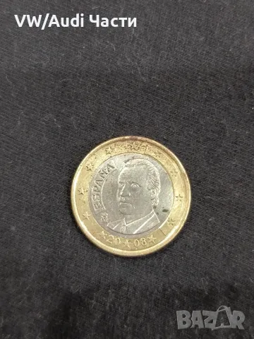 Монета 1 евро Испания 2008г. Хуан Карлос I