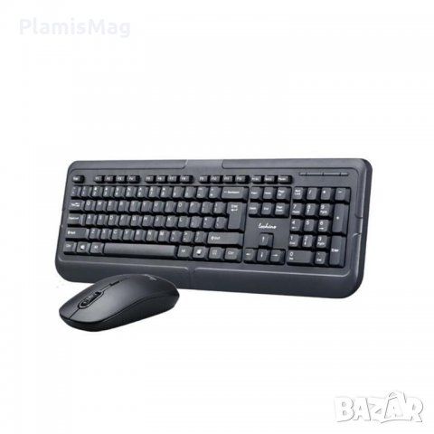 Комплект мишка и клавиатура Loshine T7800, Безжични, Черни, снимка 2 - Клавиатури и мишки - 34386418