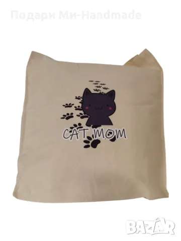 Торба за пазар Cat mom, снимка 1