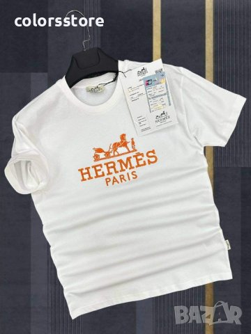 Бяла мъжка тениска Hermes кодVL59H