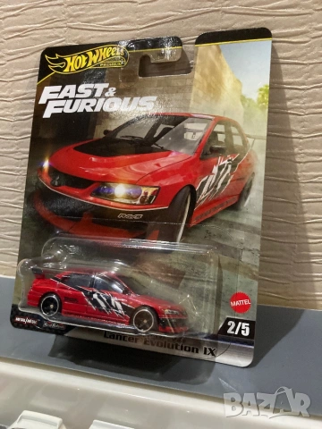 hot wheels fast and furious mitsubishi lancer evolution ix, снимка 3 - Коли, камиони, мотори, писти - 53022475