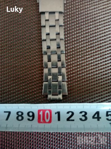 Продавам метална верижка за часовник (за части,елементи).Не е нова.Размерите са на снимките., снимка 4 - Мъжки - 42697239