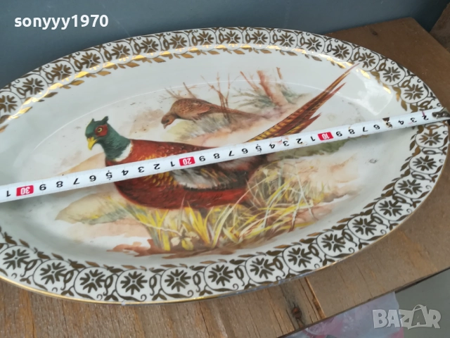 порцелан-красива голяма чиния 2409250746, снимка 3 - Антикварни и старинни предмети - 51815782