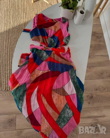 дълга шифонена рокля , снимка 3 - Рокли - 50950629