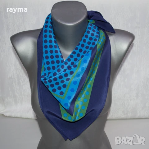 Шал Loro Piana естествена коприна принт точки, снимка 5 - Шалове - 51227618