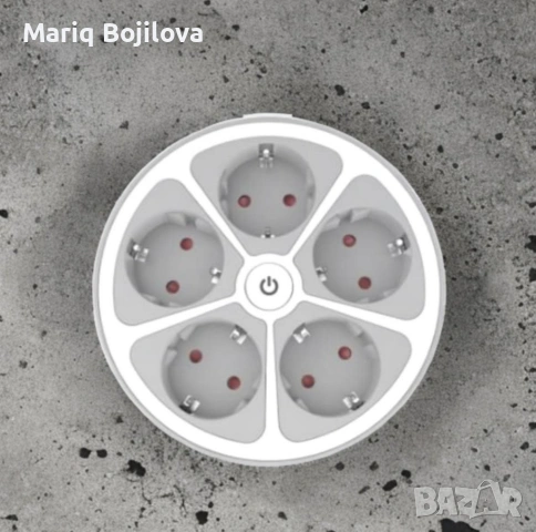 🔌Кръгъл разклонител Muhler с ключ 5 гнезда , снимка 2 - Други стоки за дома - 53204537