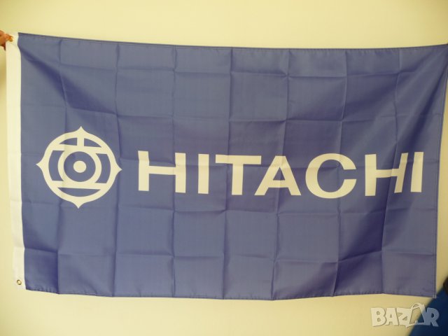 Hitachi знаме флаг Хитачи касетофони касетки видео ретро синьо музика касета