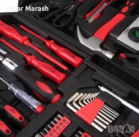 Куфар с инструменти 499 части KraftWorld – тресчотка, ключове, отвертки, клещи, снимка 2 - Куфари с инструменти - 50335448