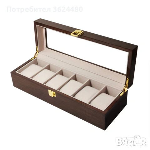 Кутия за часовници от дърво 4860, снимка 4 - Други - 53308506