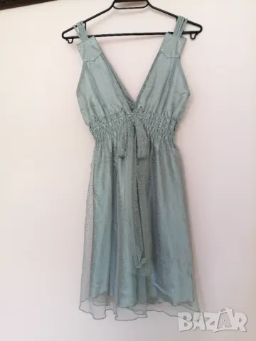 Парти рокля с лъскави точки /тюл и сатен/, снимка 2 - Рокли - 48295409