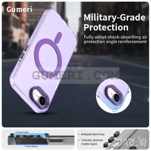 Хибриден Magsafe Мат Кейс за Apple iPhone 16e, снимка 9 - Калъфи, кейсове - 50008555