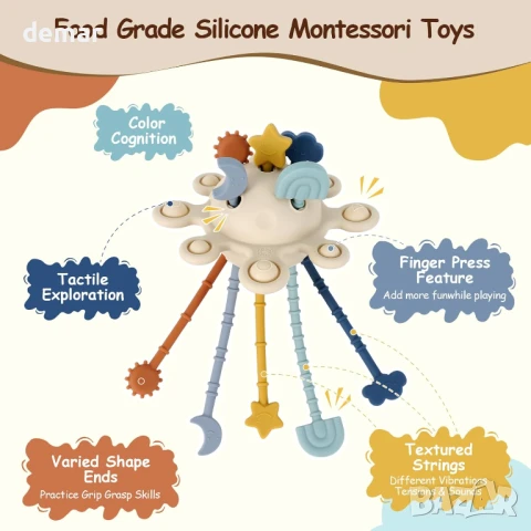 TYRY.HU Сензорни играчки за бебета, картички за важни етапи, 5 в 1, снимка 4 - Образователни игри - 51338550