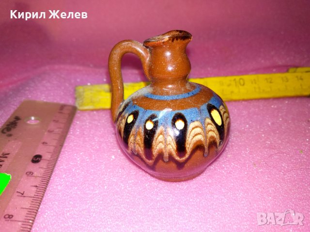 КЕРАМИЧНО БЪРДУЧЕ КАНИЧКА РЪЧНА МАЙСТОРСКА ИЗРАБОТКА ТРАДИЦИОНЕН ЕТНО СУВЕНИР ГЛЕДЖОСАНА ГЛИНА 42887, снимка 8 - Декорация за дома - 44309179