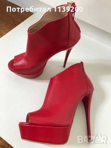 Osmose 36 червени боти платформа сандал естествена кожа висок ток, снимка 11 - Дамски елегантни обувки - 34479485