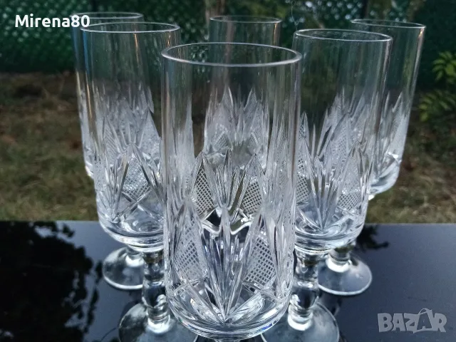 Кристален сервиз за вермут / бяло вино, снимка 2 - Сервизи - 56340152