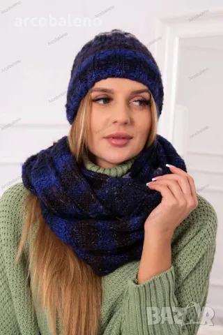 Дамски зимен комплект шапка и шал Zuzanna, 6цвята , снимка 13 - Шапки - 47811852