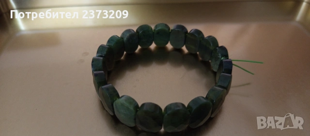 Гривна от натурален нефрит , снимка 4 - Гривни - 53657960