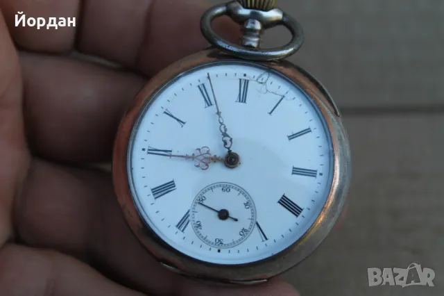 Стар сребърен джобен часовник , снимка 10 - Антикварни и старинни предмети - 50363948