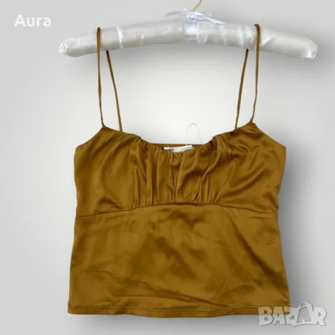 Satin crop top pull & bear 