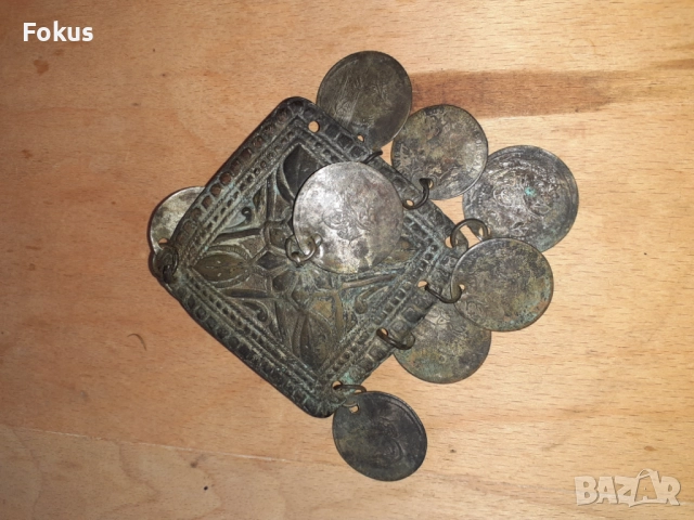 Стар възрожденски накит трепка забодка тепелък, снимка 7 - Антикварни и старинни предмети - 52041755