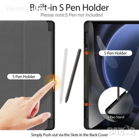 Samsung Galaxy Tab S9 FE+ Кожен Калъф и Протектор, снимка 4 - Калъфи, кейсове - 51036671