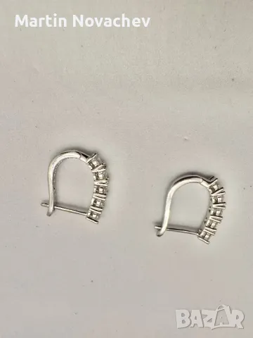 Сребърни обеци с мойсанит (Диамант) 1 карат, снимка 12 - Обеци - 49913212