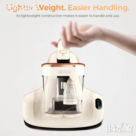 Прахосмукачка за матраци JIGOO S100 със сензор за акари, UV светлина, снимка 4 - Прахосмукачки - 49971290