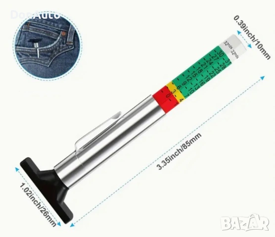 Дълбокомер за гуми, снимка 2 - Аксесоари и консумативи - 53128738